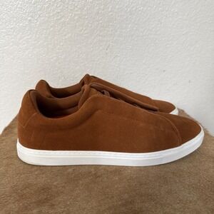oliver cabell Suede Low Top Sneakers Mens 10 Brown Minimalist Luxury Casual Shoe